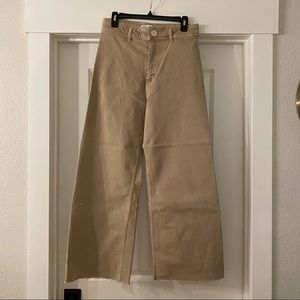 NWOT Zara Tan Marine Straight Pants
